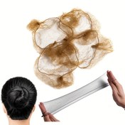 Resim 10'lu Paket Şık Nylon Görünmez Saç Fileleri Kadınlar Için, Kokusuz Kuru Saç Stili, Rahat-Textured Saç-Uyumlu, Profesyonel Bale & Restoran Steward Spiral Saç File Cebi 
