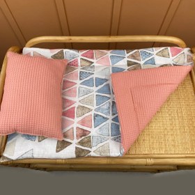 Resim İndirimli Ürün - Alt Açma Matı ve Yastık - Çift Taraflı - Retro 