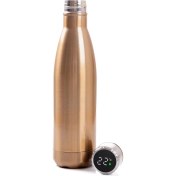 Resim Ecrou Şişe Şeklinde Dijital Göstergeli Çelik Matara, Termos 500 ml Altın 