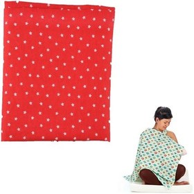 Resim Kullanışlı Kemerli Yıldız Desenli Bebek Emzirme Önlüğü Örtüsü 4989 