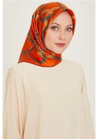 Resim Armine Sura Saf İpek Eşarp 9203d 89 Turuncu 