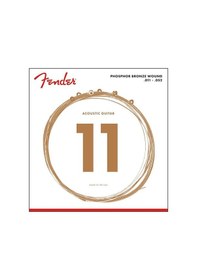Resim Fender 0730060405 Phosphor Bronze Akustik Gitar Teli 11-52 60cl Custom Light Set Sıcak Ve Zengin Akustik Tını 