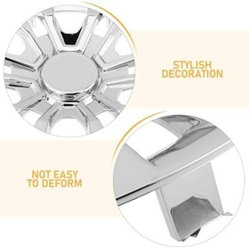 Resim Ciieeo Golf Cart Hubcap Replacement Chrome Finish Wheel Center Caps Quick Installation For Electric Vehicles Resorts And Recreational Areas 