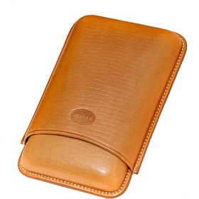 Resim Jemar Üçlü Deri Puro Kılıfı 58 Ring Taba 