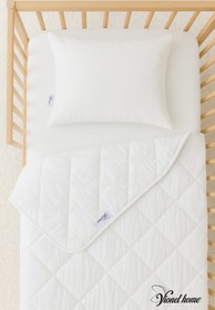 Resim Ecotermo Beyaz Bebek Yorganı 95x145 Cm + 1 Adet 35x45 Bebek Yastığı 