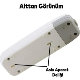 Resim 3'lü Grup Priz Anahtarsız Kablosuz Başlık Klemensli Üçlü Piriz 