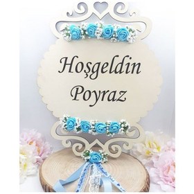 Resim Ahşap Lazer Kesim Yazılı Bebek Odası Kapı Süsü Uygun Fiyatlı Çok Renkli 