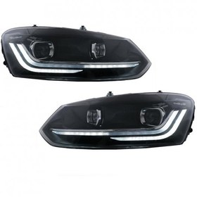 Resim 2010-2016 Polo İçin Uyumlu Makyajli 2019+ Görünüm Full Led Far 