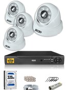 Resim IDS D-2028HD-SET4-320 4 Kameralı 1080P Full HD 5 MP Sony Lensli Kamera Seti - 2028 