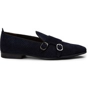 Resim Deery Hakiki Nubuk Lacivert Erkek Çift Tokalı Loafer - 01704mlcvc04 Lacivert 