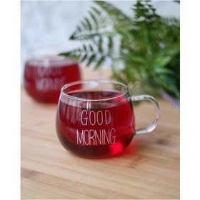 Resim Perotti 2 Adet Good Morning 400 ml Borosilikat Cam Kupa 