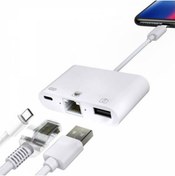 Resim Polhammobile Polham Type C 3in1 Ethernet Rj45 Ve Usb Kamera Adaptörü Flash Bellek Okuyucu Xiaomi Samsung Huawei 