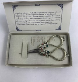 Resim Antik Görünümlü Makas 10 Cm - Gümüş- Gold 