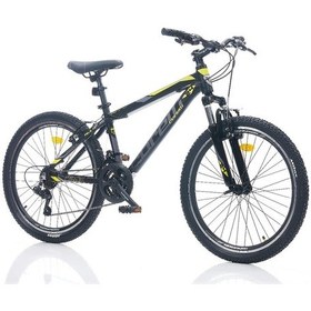 Resim Corelli Felix 3.2 - 24 Jant 21 Vites 14'' Kadro Dağ Bisikleti - Siyah / Sarı / Gri Siyah - Sarı 