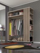 Resim Kenzlife giysi dolabı bayram 180*150*40 crd gardırop tekerlekli 