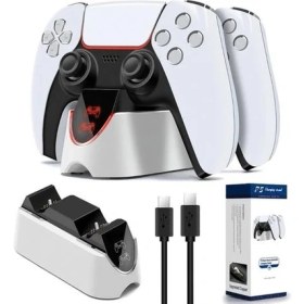 Resim Xinh Çift USB Kolu Için Hızlı Şarj Dock Istasyonu Standı Şarj Hızlı Şarj Gamepad Denetleyicisi Joystick T84D | Gamepads (Yurt Dışından) 