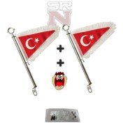 Resim Cg Cup Motosiklet Modifiye Makam Bayrağı Beyaz Flama 2 Li Set + Tazmnya Srnmotor 