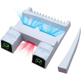 Resim Sones Ps5 İçin Syp5-5088 Tutamaçlı Çift Şarjlı Soğutma Fanı Ve Disk Saklama Rafı Diğer 