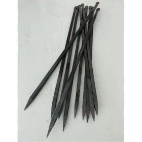 Resim - 5 Adet Kare Tavuk Patlıcan Şiş - Yağlı Kara Demir 10 mm - Özel Yapım 