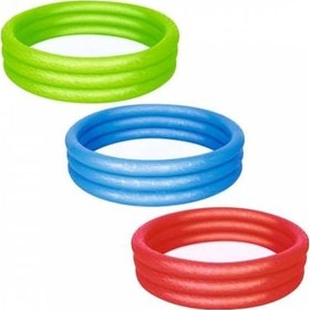 Resim Havuz Şişme Havuz Çocuk Havuzu 122x25cm Kırmızı Çok Renkli 