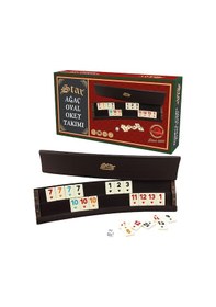 Resim Star Ağaç Oval Okey Takımı 1010839. 