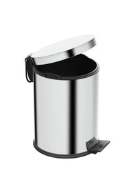 Resim Aqua Bagno Basic Çöp Kovası - Pedallı 5 L, Parlak Krom Paslanmaz Krom 