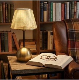 Resim Dora Eskitme Gold Metal Ayaklı Abajur Hasır Başlıklı Vintage Gece Lambası 