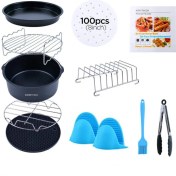 Resim Sweet Rui 8 Inç 11 Adet Hava Fritözü Aksesuarları/philips Xxl, Xiaomi, Yui, Kumtel ile Uyumlu (Yurt Dışından) 