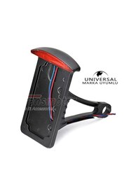 Resim Chopper Cruiser Cafe Racer Yan Plakalık Siyah 