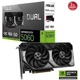 Resim Asus RTX5060 8gb Gddr7 128BIT 3xdp/hdmı (DUAL-RTX5060-O8G) 