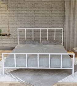 Resim Metalia Gm 212 Vintage Çift Kişilik Metal Karyola Beyaz 160x200 