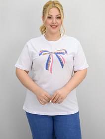 Resim Kadın Büyük Beden Kurdele Detaylı Payet İşlemeli Eşofman Takımı 8200-25 - 3XL / Bej 