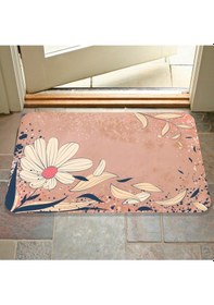 Resim Dijital Baskılı Desenli Dekoratif Dış Kapı Önü Ve Iç Mekan Paspası Yıkanabilir Kaymaz Taban Sarı 