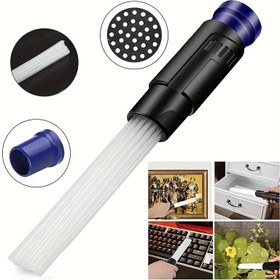 Resim 1Pc Universal Vakum Ek Parça Toz Temizleyici - Ev ve Araba Temizliği için Küçük Emme Fırça Tüpleri Çıkarıcı Aracı - Çoklu Eklerle Esnek ve Kullanımı Kolay 