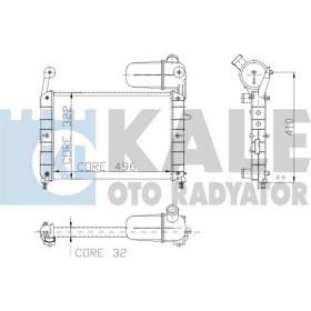 Resim Kale Mtxdpn Motor Su Radyatörü [ Fiat Tempra, Tipo 1.6 S-Sx-Sxa 2 Sira Al+Pl Bidonlu ] 