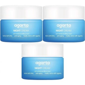Resim Agarta Doğal Yaşlanma Karşıtı Anti-Age Gece Kremi Su Bazlı 50ML (Kırışıklık/Sıkılaştırıcı) (3Lü Set) 