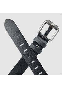 Resim Rich Smith Hakiki Deri Kemer Erkek Spor Krom Roll Toka 4.2 CM / Rs1016 Siyah 