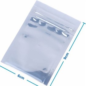 Resim Kilitli Antistatik Poşet 6x9cm 100 Adet Şeffaf Su Toz Geçirmez Koruyucu Esd Metalize Torba 