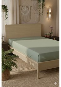 Resim %100 Pamuk Ranforce Premium Tek Kişilik Plus Lastikli Çarşaf - Ye Yeşil 