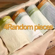 Resim 4 Adet Rastgele Stil Erkek İç Çamaşırı, Pamuklu Basit Moda Boxer Külotlar, Şık ve Rahat Ev & Spor Pantolonları ile Konforu Hissedin 