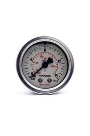 Resim Pakkens 0-16 Bar 50 mm Arkadan Bağlantılı Gliserinli Manometre G 1/4 inç 