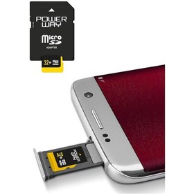 Resim Powerway 32 GB MicroSDHC Hafiza Kartı + Adaptör 