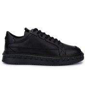 Resim Tamer Tanca Erkek Hakiki Deri Siyah Deri Sneakers & Spor Ayakkabı 