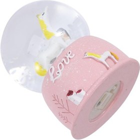 Resim River World Kar Küresi Sevimli Atlı Kız Mini Boy Işıklı 