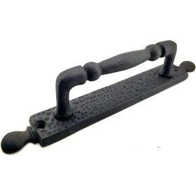 Resim Antika Tarz Dekoratif Pirinç Misket Çekme Kapı Kolu - 223X33 Mm, Oksit 