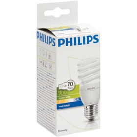 Resim Philips 15W=70W Spiral Kıvrık Tasarruflu Ampul/e27 Duy/Beyaz Işık-6500K/900 Lumen 