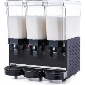 Resim SAMIXIR Klasik Triple Karıştırıcılı Soğuk İçecek Dispenseri 20+20+20 Litre Siyah 