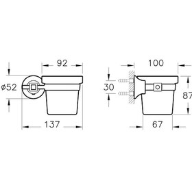 Resim VitrA Juno Classic Diş Fırçalığı Krom A44419 Krom 