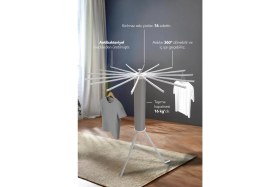 Resim House Plus Hely Açılıp Kapanabilir 360° Dönebilen Kurutmalık Askısı Gri – KRT57058-1 