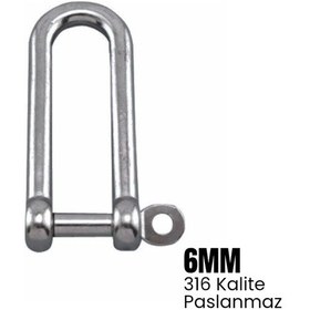 Resim Shuıvan Zincir Kilidi 6mm Uzun Tip - 316 Paslanmaz-1644 